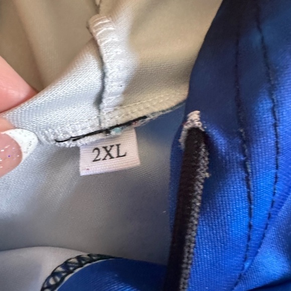 Warframe Gaming Sweatshirt Hoodie Unisex Blue Galaxy Game logo Men’s size 2XL - Picture 3 of 7